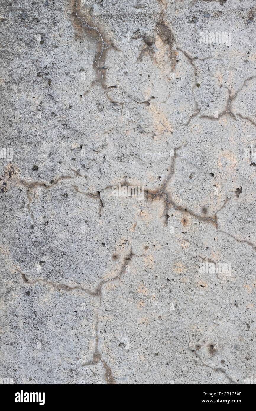 Wet Cracked Concrete Wall Texture Stock Photo