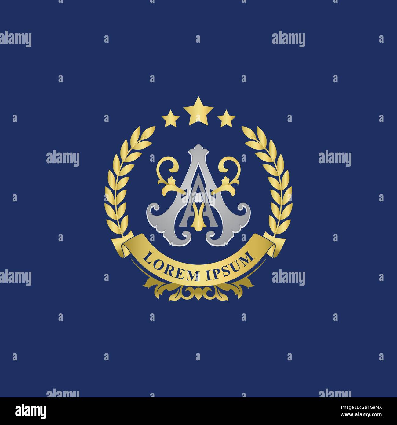 Classy Gold Letter A and V Logo Icon . Initial Letter A and V Design