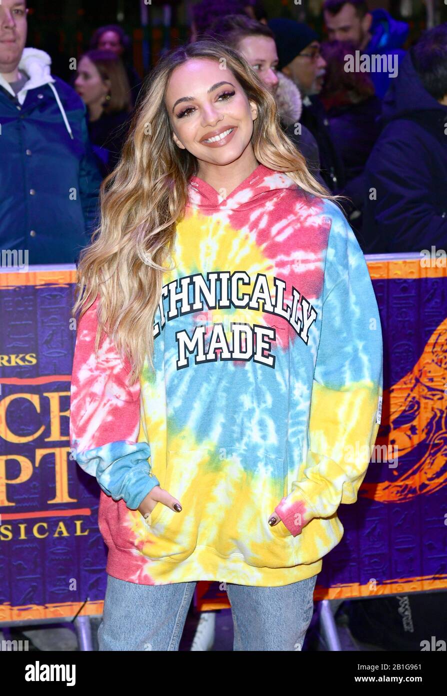 Jade Thirlwall attending the first night of new play The Prince of Egypt at the Dominion Theatre in London. Stock Photo
