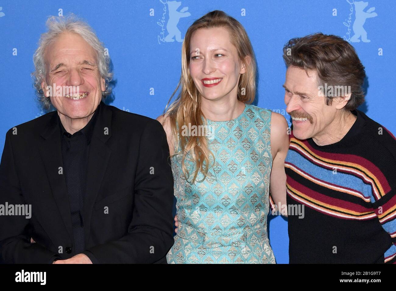 Abel Ferrara, Dounia Sichov and Willem Dafoe attend the photocall for Siberia during the 70th Berlin International Film Festival. © Paul Treadway Stock Photo
