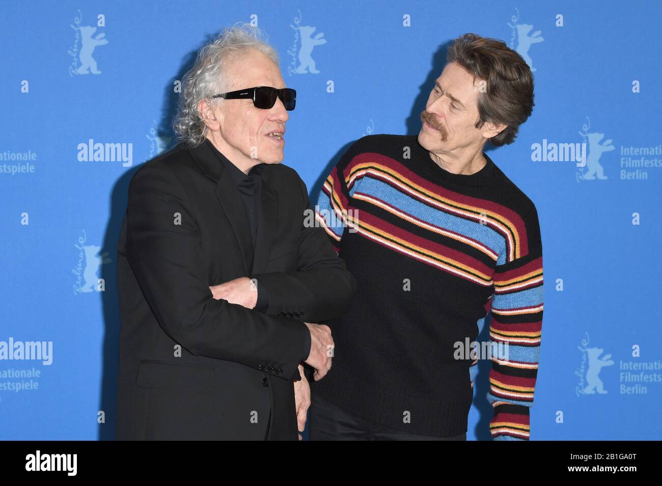 Abel Ferrara and Willem Dafoe attend the photocall for Siberia during the 70th Berlin International Film Festival. © Paul Treadway Stock Photo