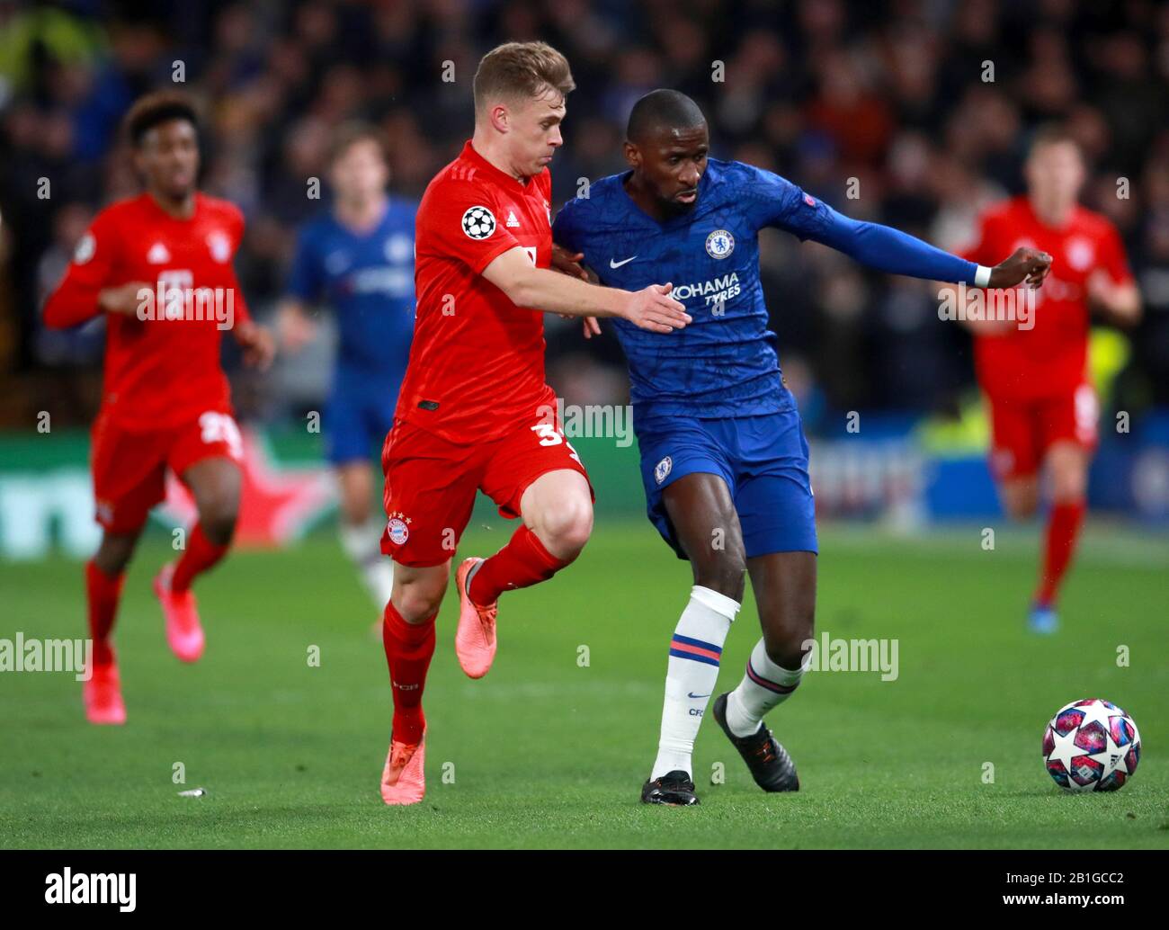 Joshua Rudiger Bayern Munich's Joshua Kimmich (left) and Chelsea's Antonio Rudiger ...