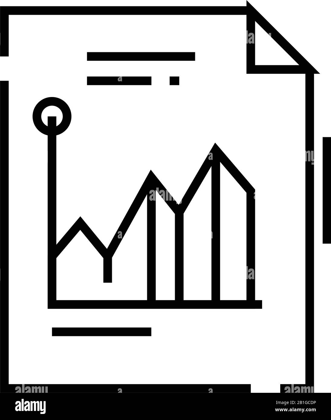 Futures market line icon, concept sign, outline vector illustration