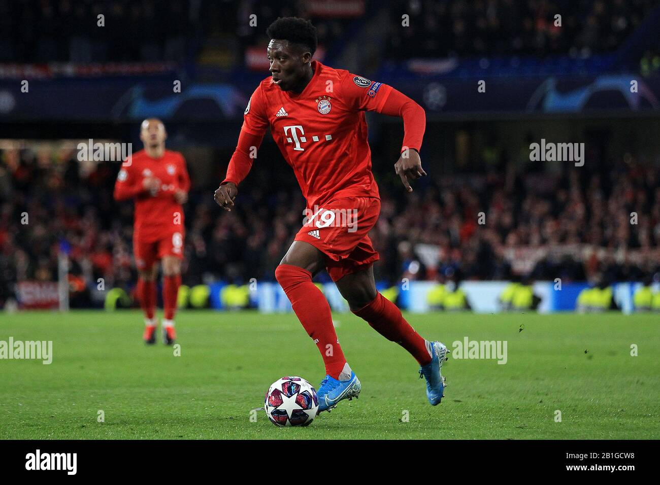 London UK. 25th Feb 2020. Alphonso Davies of Bayern Munich in