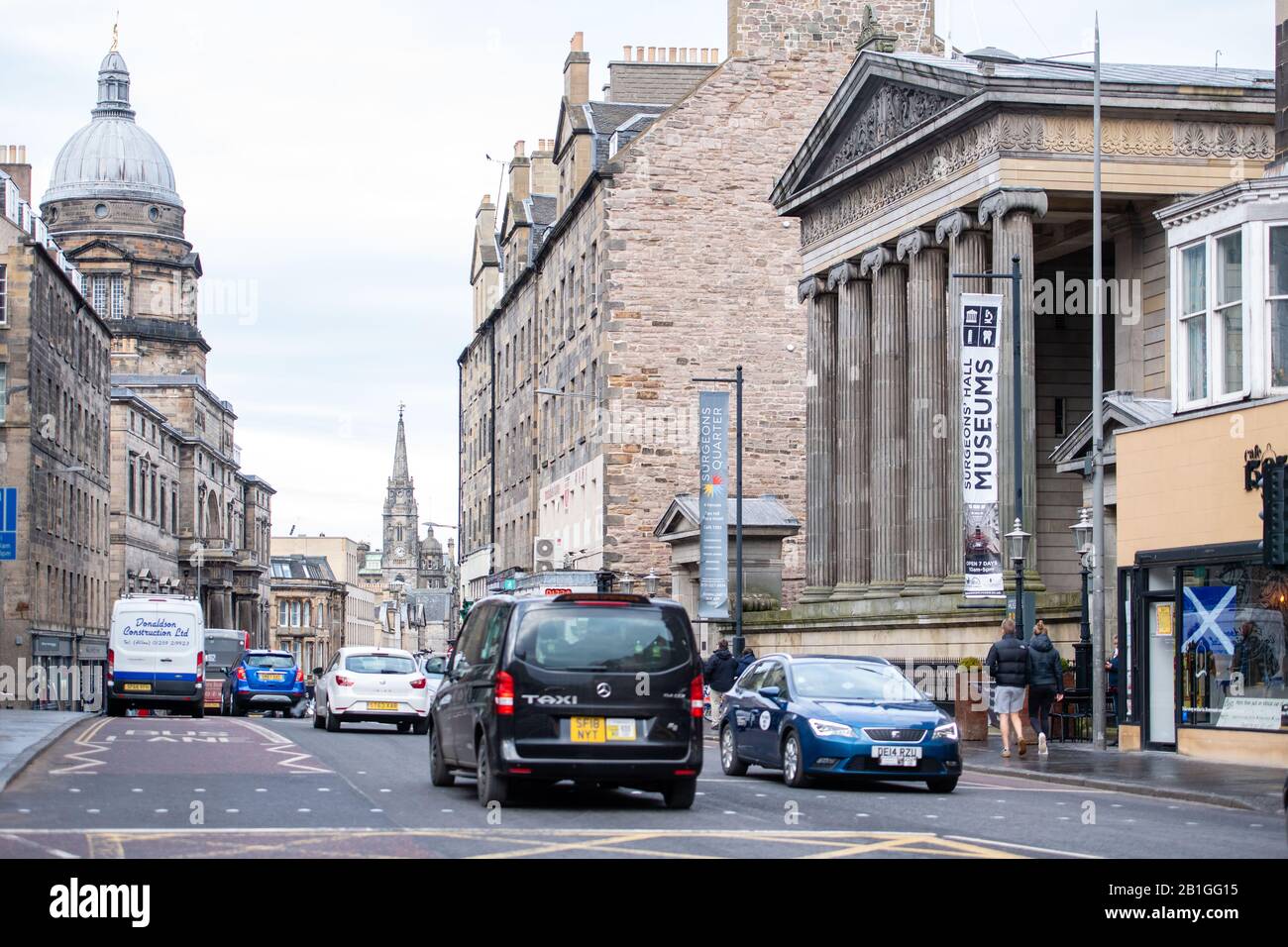 Nicholson Street Pollution, Traffic, Edinburgh Stock Photo