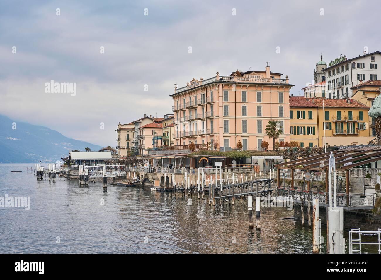 Bellagio, Province of Como/Italy January 19 2019 Ferry boat midway