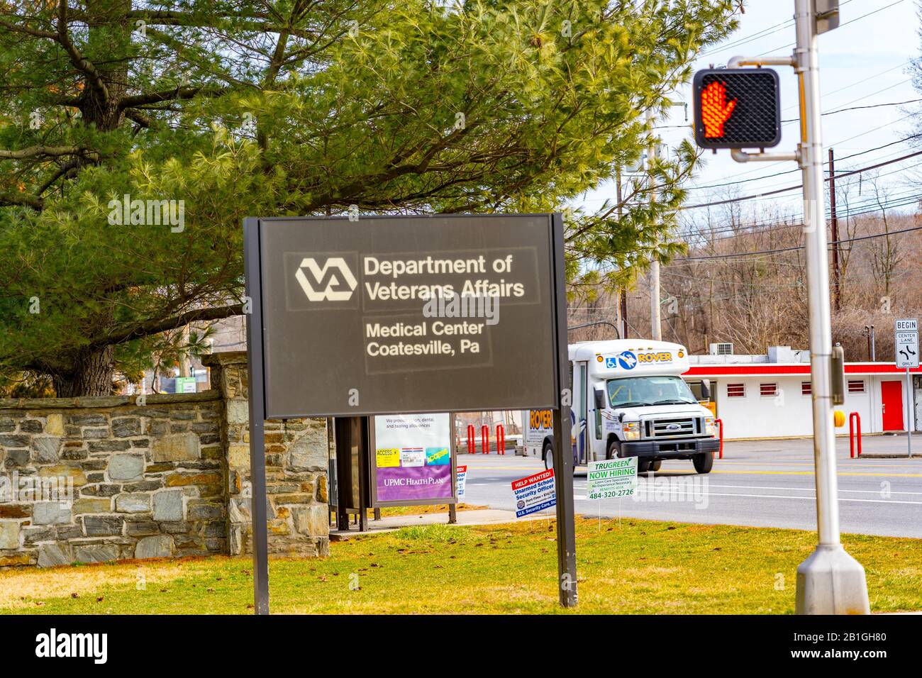 Coatesville, PA / USA February 24, 2020 Building 1 at the US