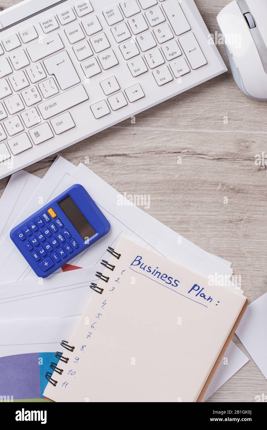 Office worker tabletop close up Stock Photo
