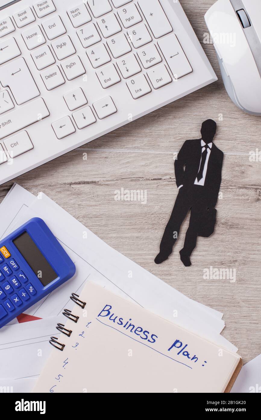 Working space of a successful clerk. Stock Photo