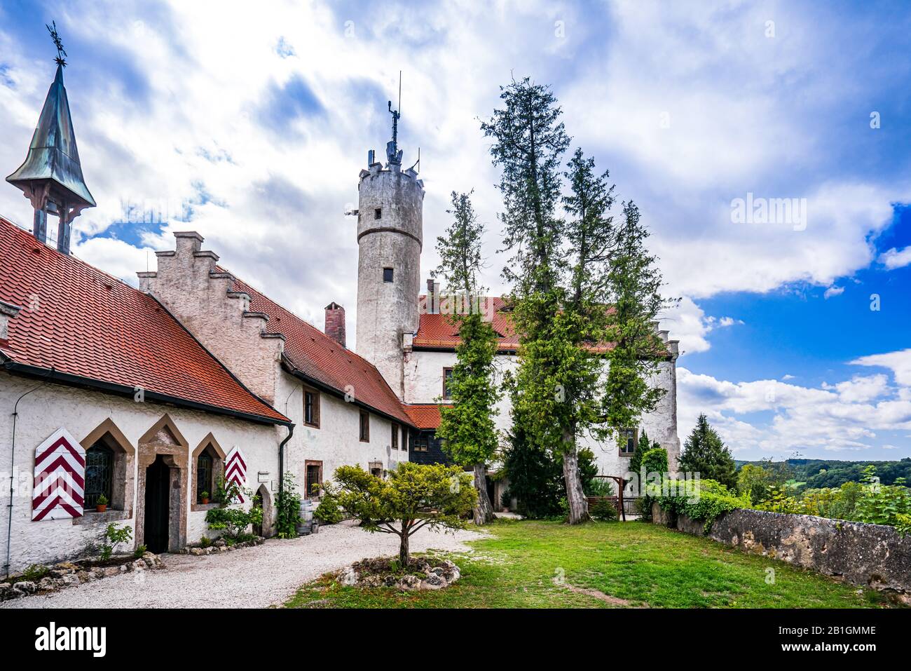 View on Medieval Castle Of Goessweinstein In Bavaria In Germany Stock Photo