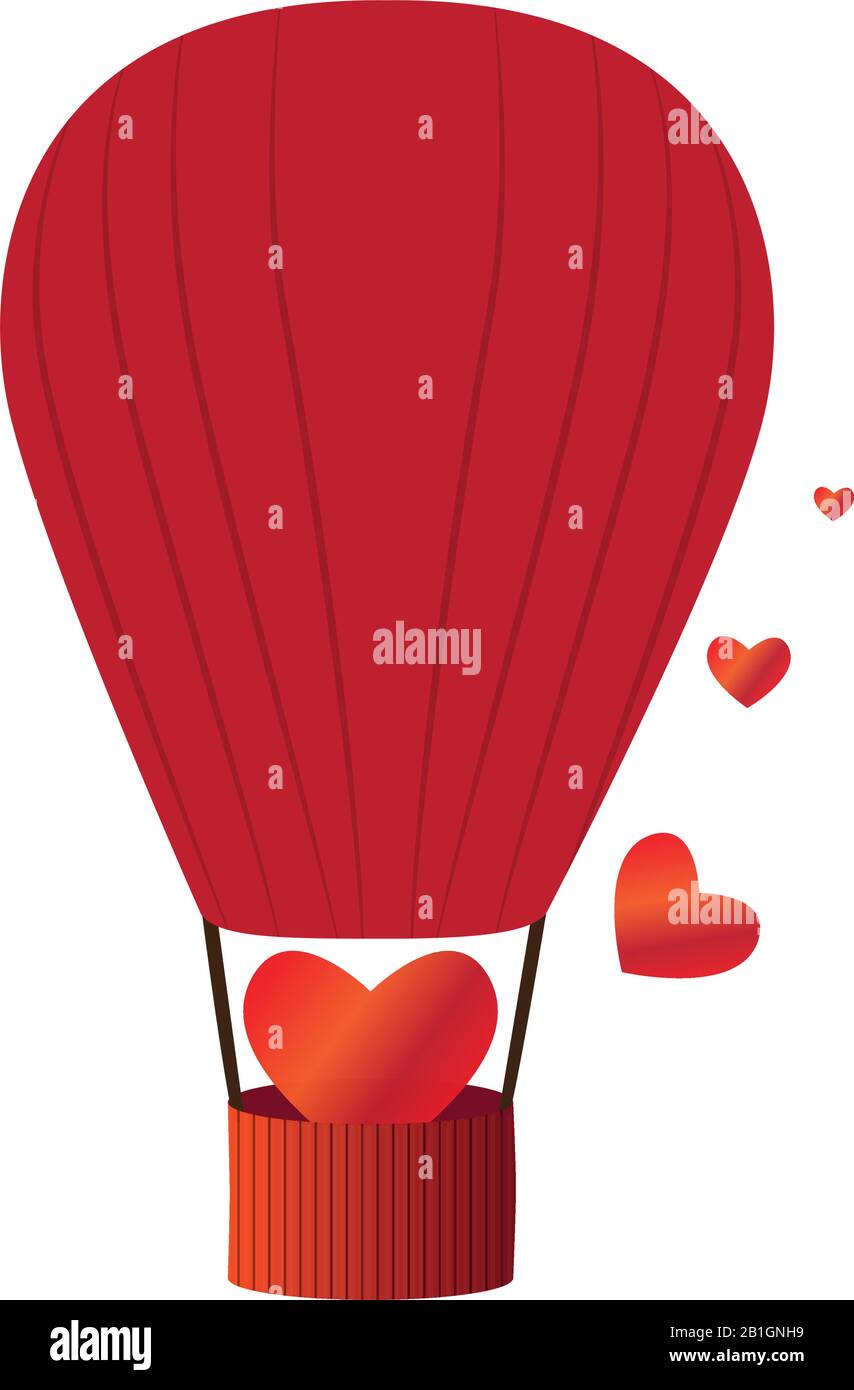 Hot air balloon heart design Stock Vector Images - Alamy