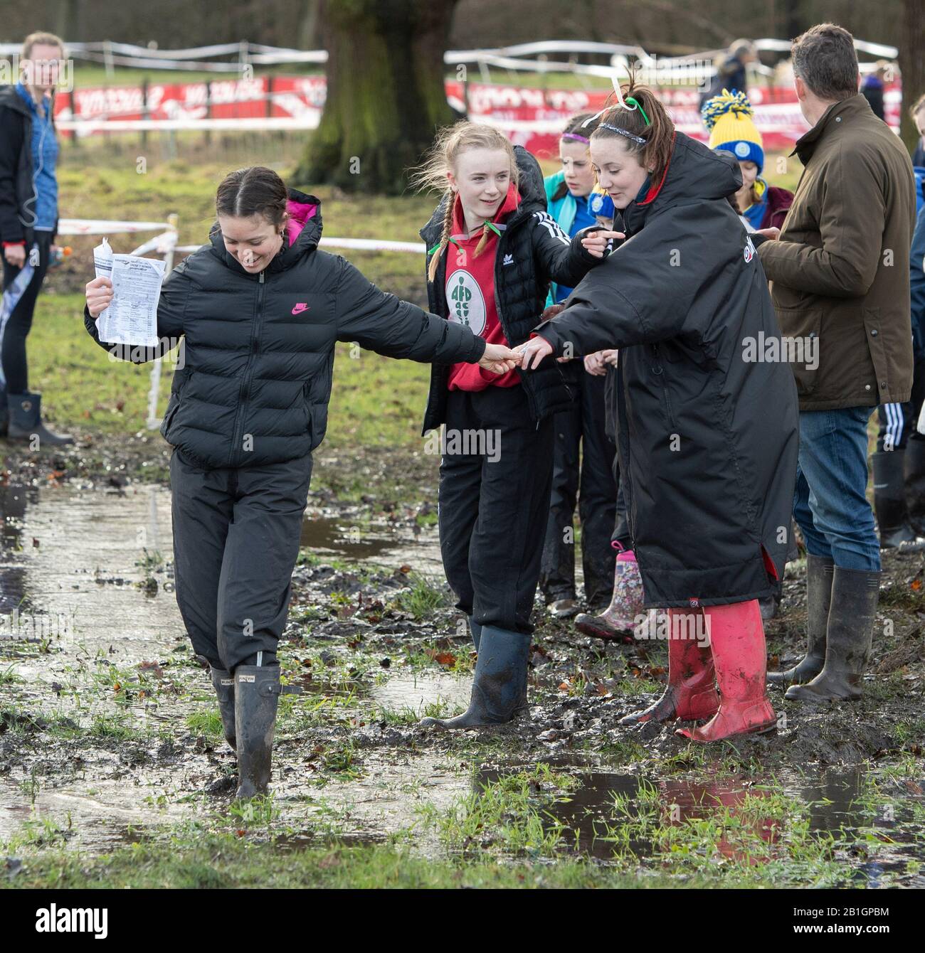 NOTTINGHAM - ENGLAND - 22 FEB: English National Cross Country Championships, Wollaton Park, Nottingham, England on the 22nd of February 2020 Stock Photo