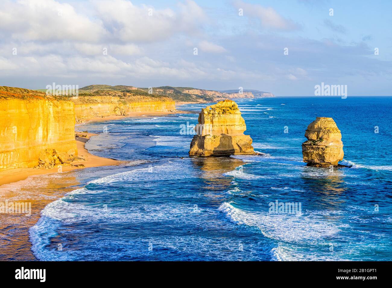 The Twelve Apostles at sunset. Great Ocean Road, Victoria, Australia Stock Photo