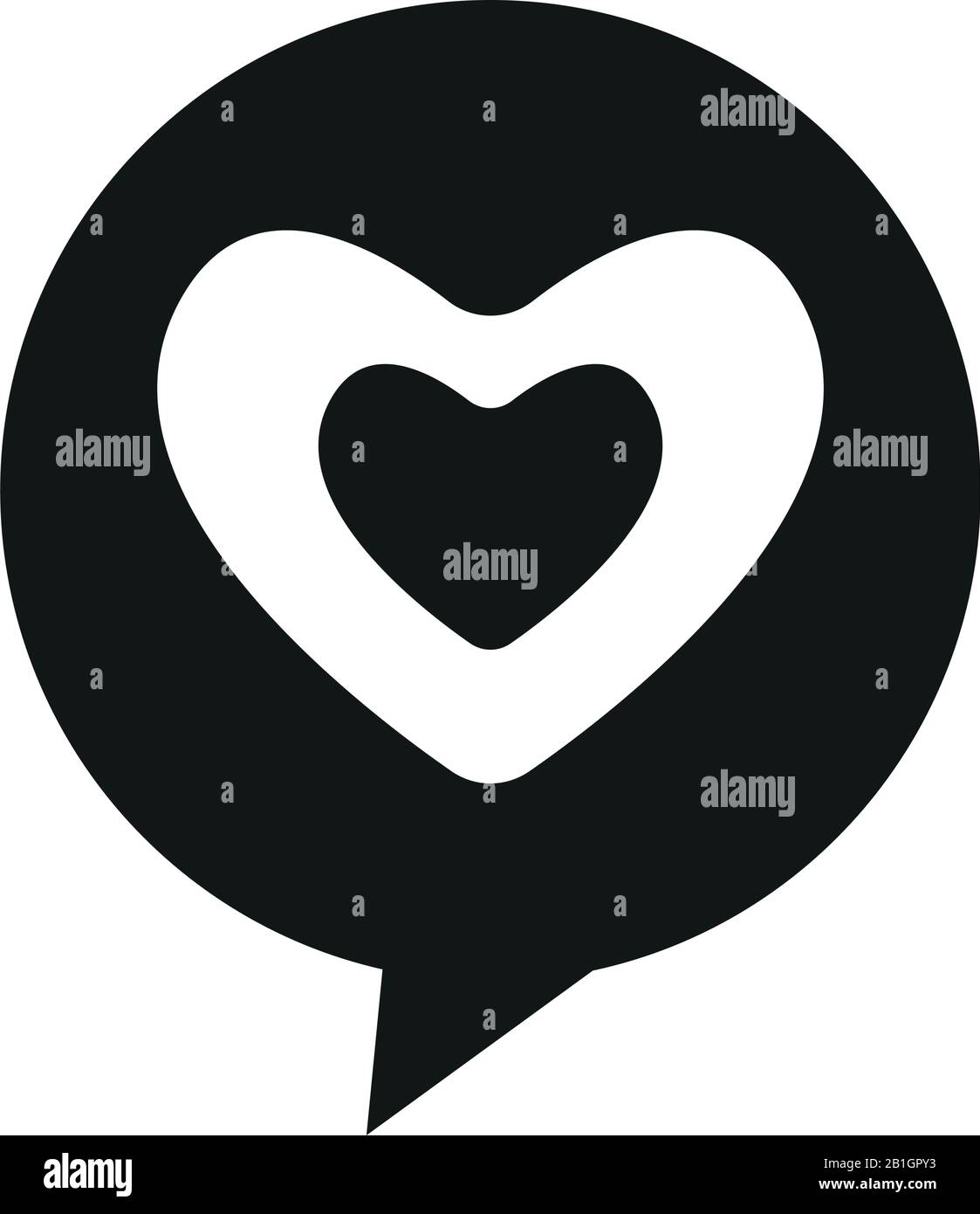 Speech bubble with a heart Stock Vector Images - Alamy