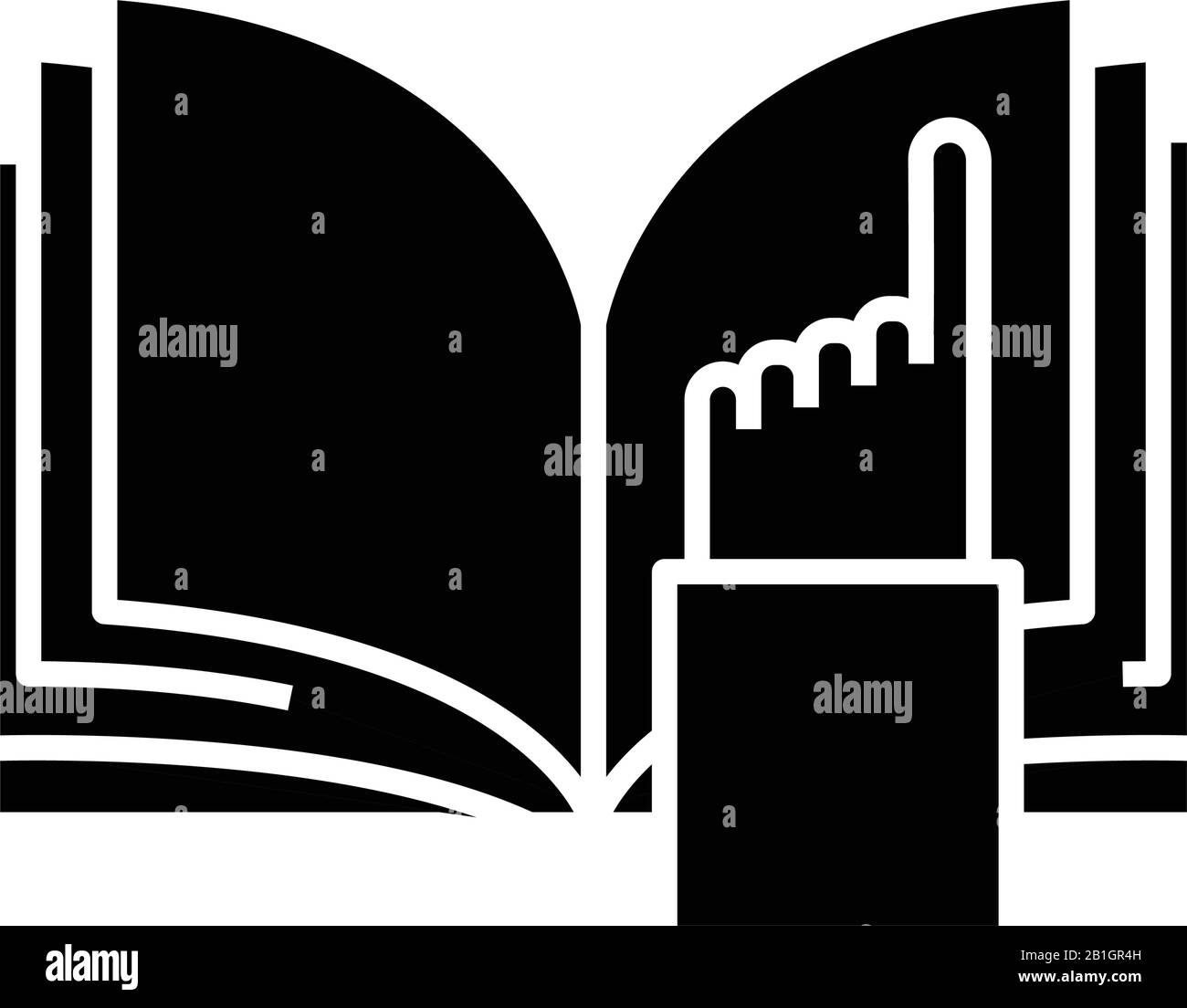 Bookmark black icon, concept illustration, vector flat symbol, glyph