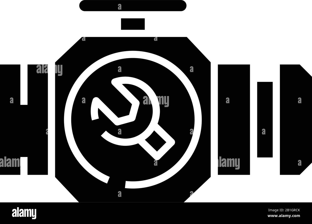 Auto parts black icon, concept illustration, vector flat symbol, glyph