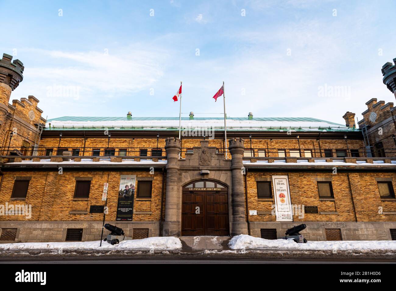 Montreal Quebec Canada February 24 2020: Musée des Fusiliers Mont-Royal and armories of the Canadian armed forces Stock Photo