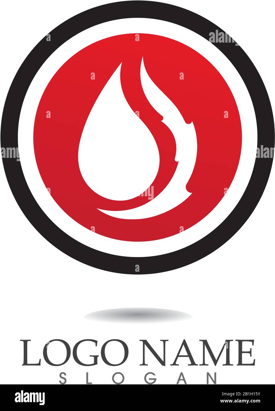 Fire flame Logo Template vector icon Oil, gas and energy logo concept ...