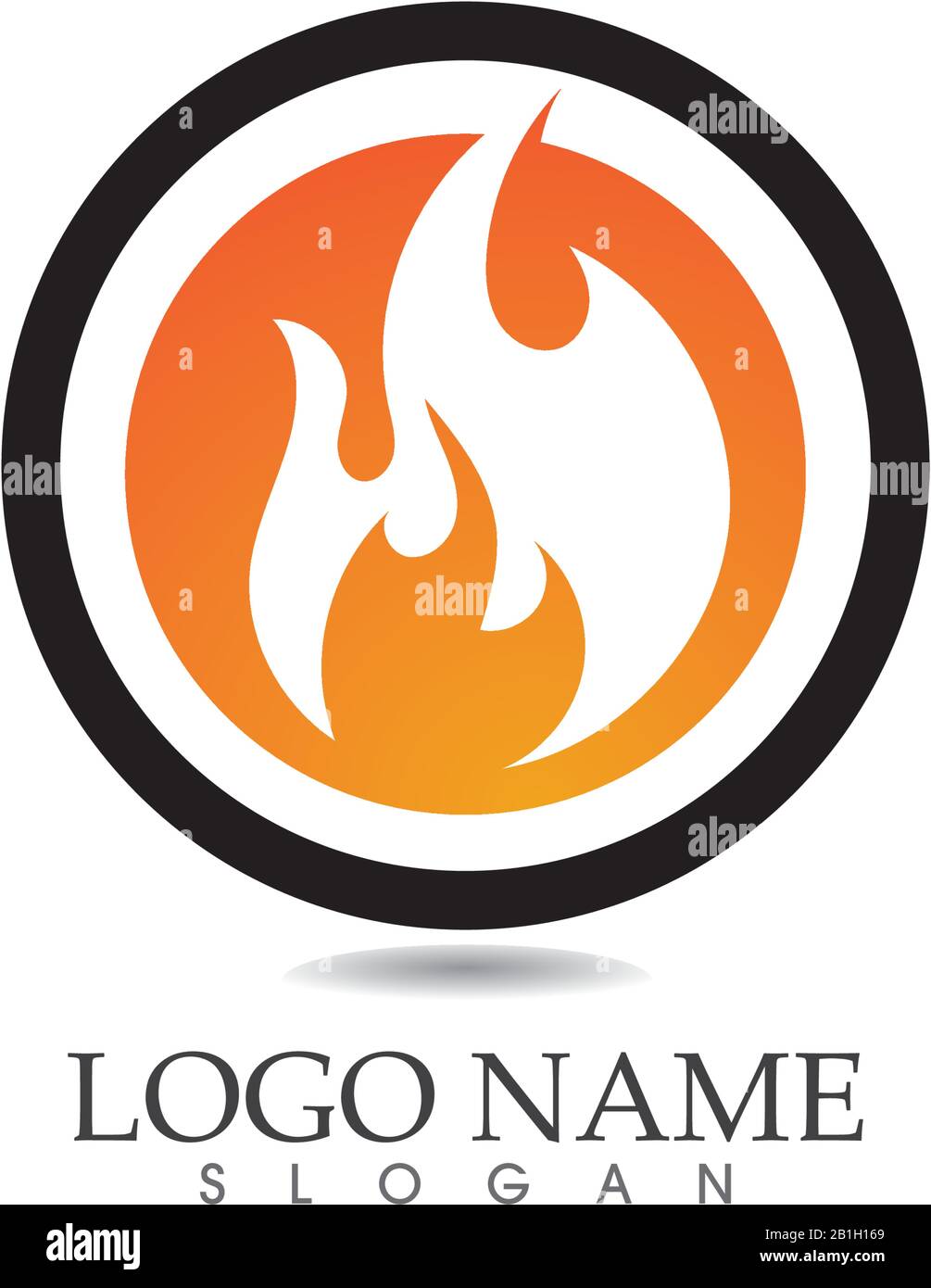 Fire flame Logo Template vector icon Oil, gas and energy logo concept ...