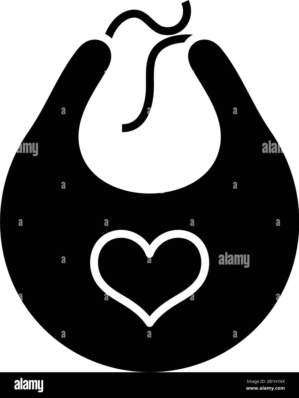 Baby clothes black icon, concept illustration, vector flat symbol, glyph sign. Stock Vector