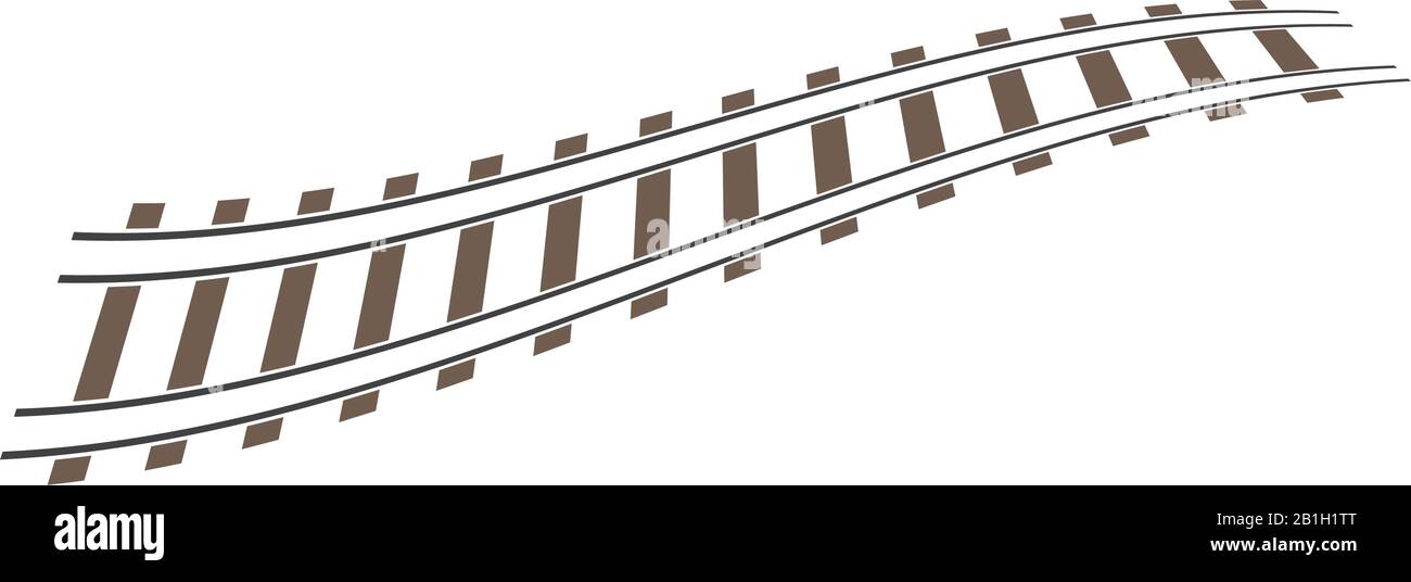 Train tracks vector icon design template illustration Stock Vector