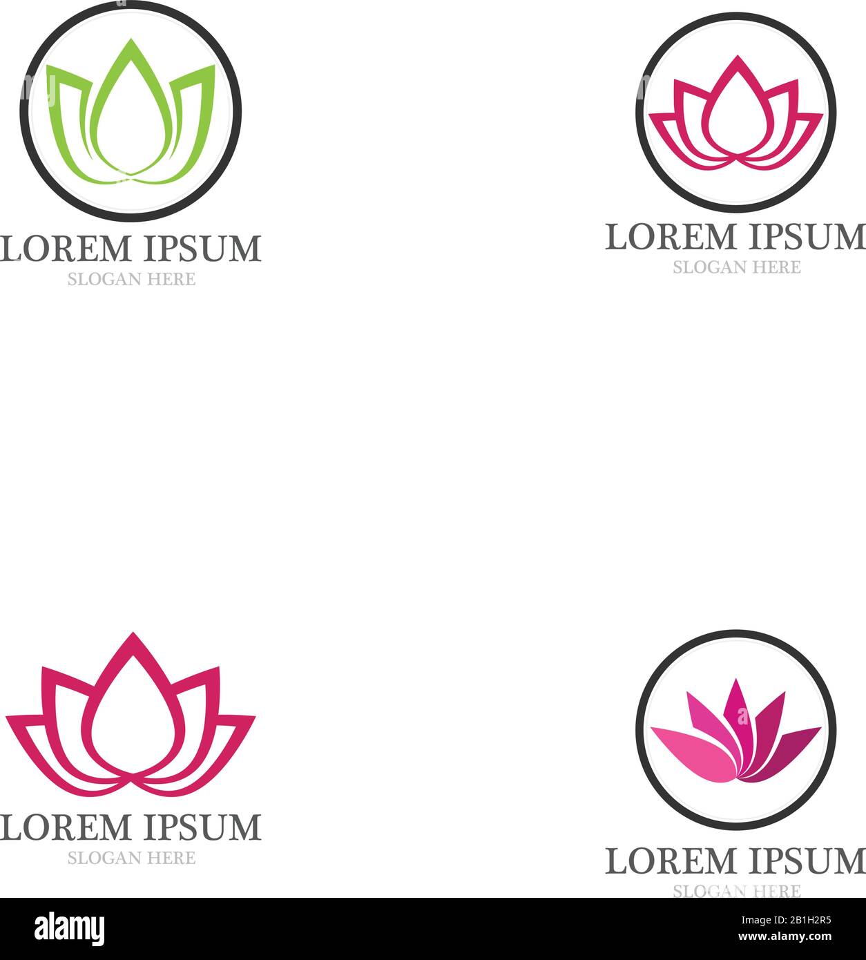 lotus flowers design logo Template icon Stock Vector Image & Art - Alamy