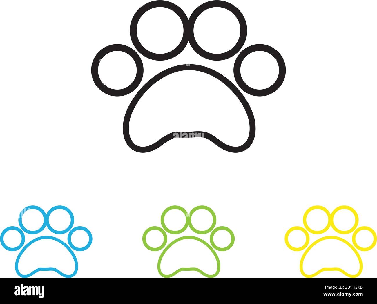 DOG print icon vector logo template Stock Vector Image & Art - Alamy