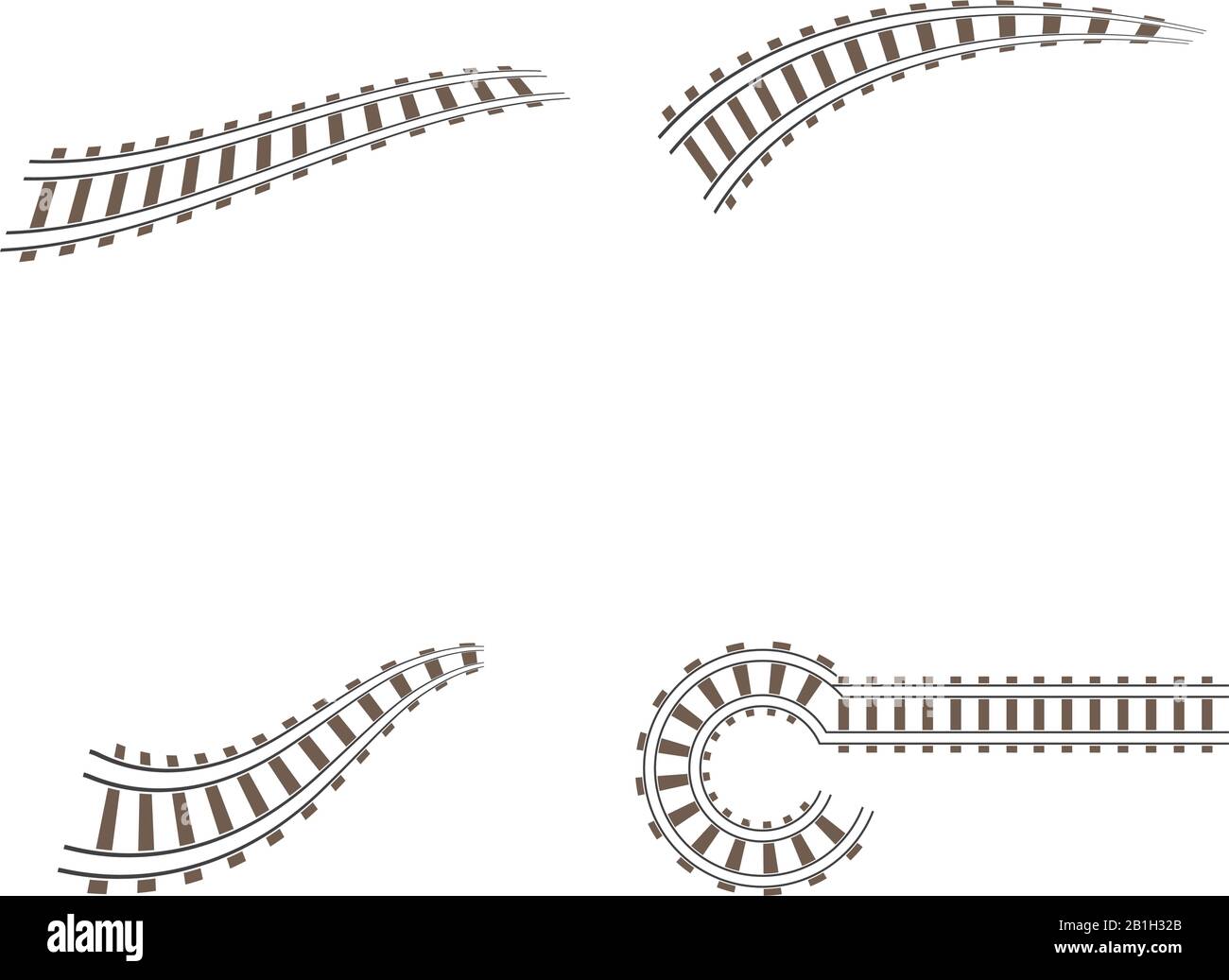 Train tracks vector icon design template illustration Stock Vector Image & Art Alamy