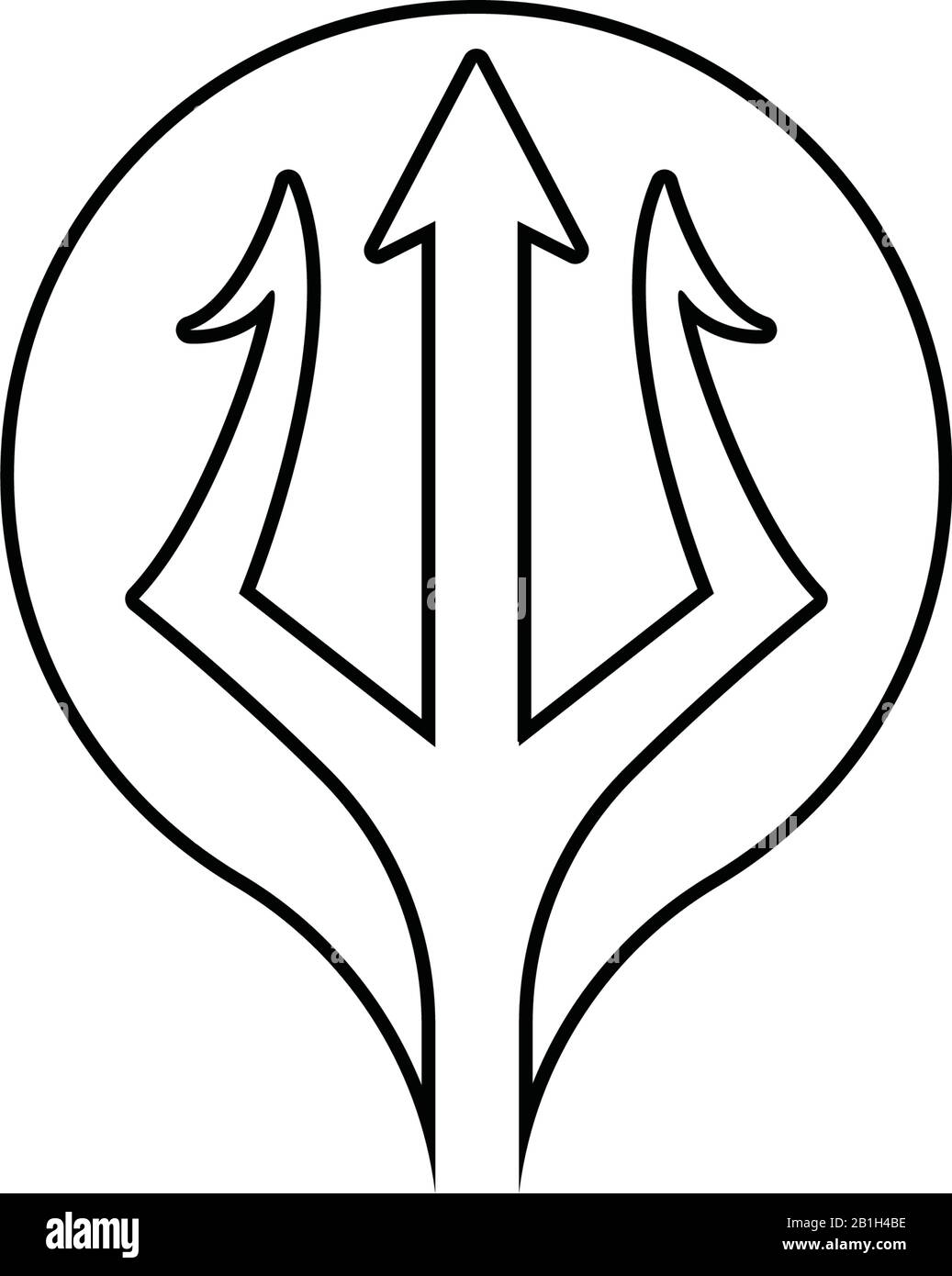 Devil trident vector vectors Black and White Stock Photos & Images - Alamy