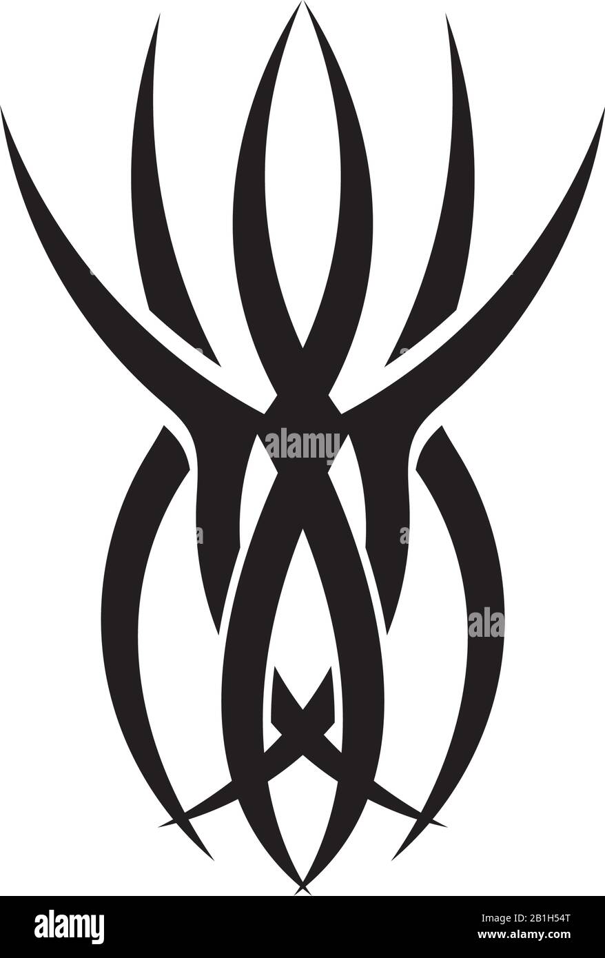 Tribal tattoos. Art tribal tattoo. Vector sketch of a tattoo. Idea for design Stock Vector