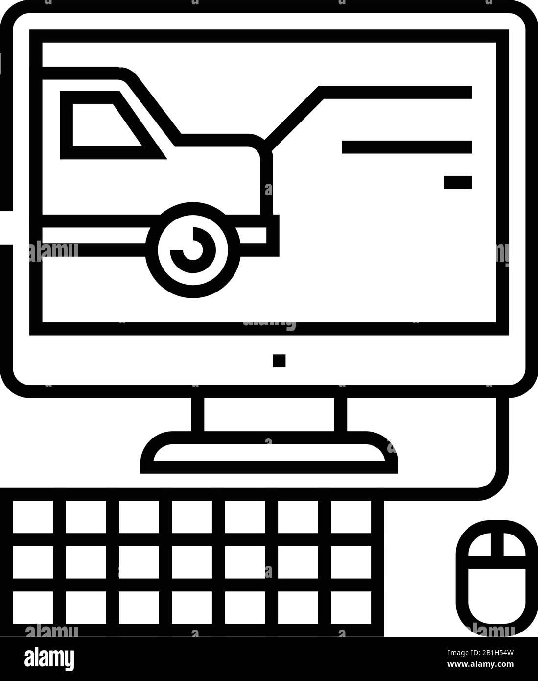 Dvr record line icon, concept sign, outline vector illustration, linear ...