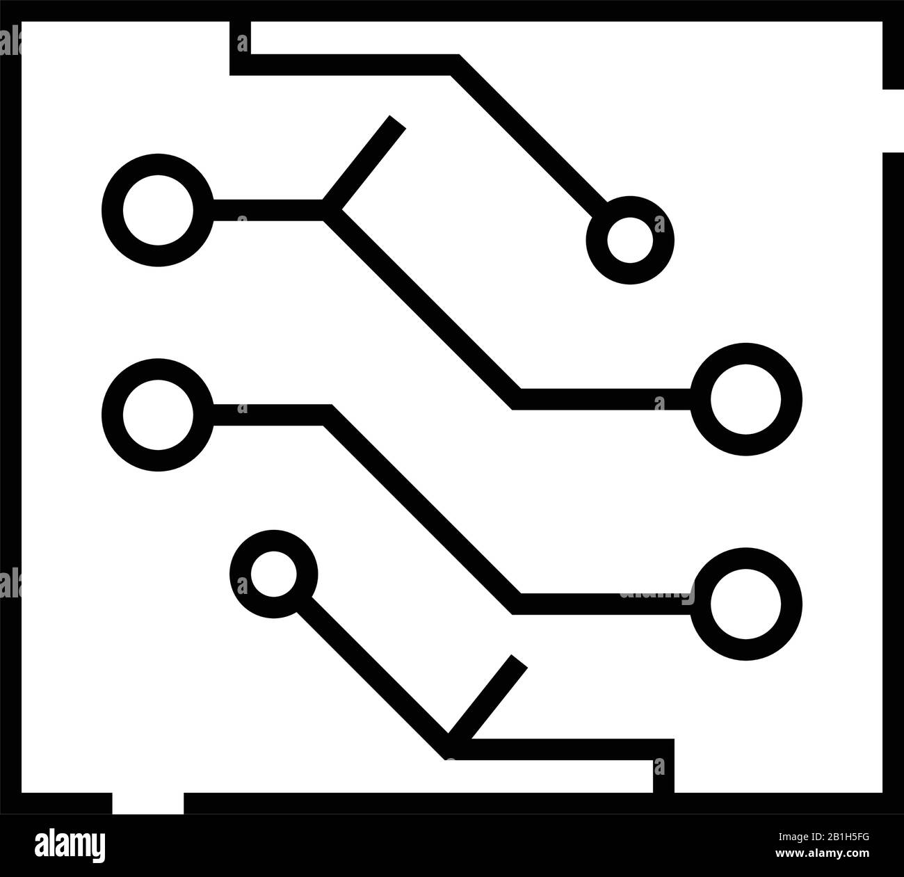 Electronic board line icon, concept sign, outline vector illustration ...