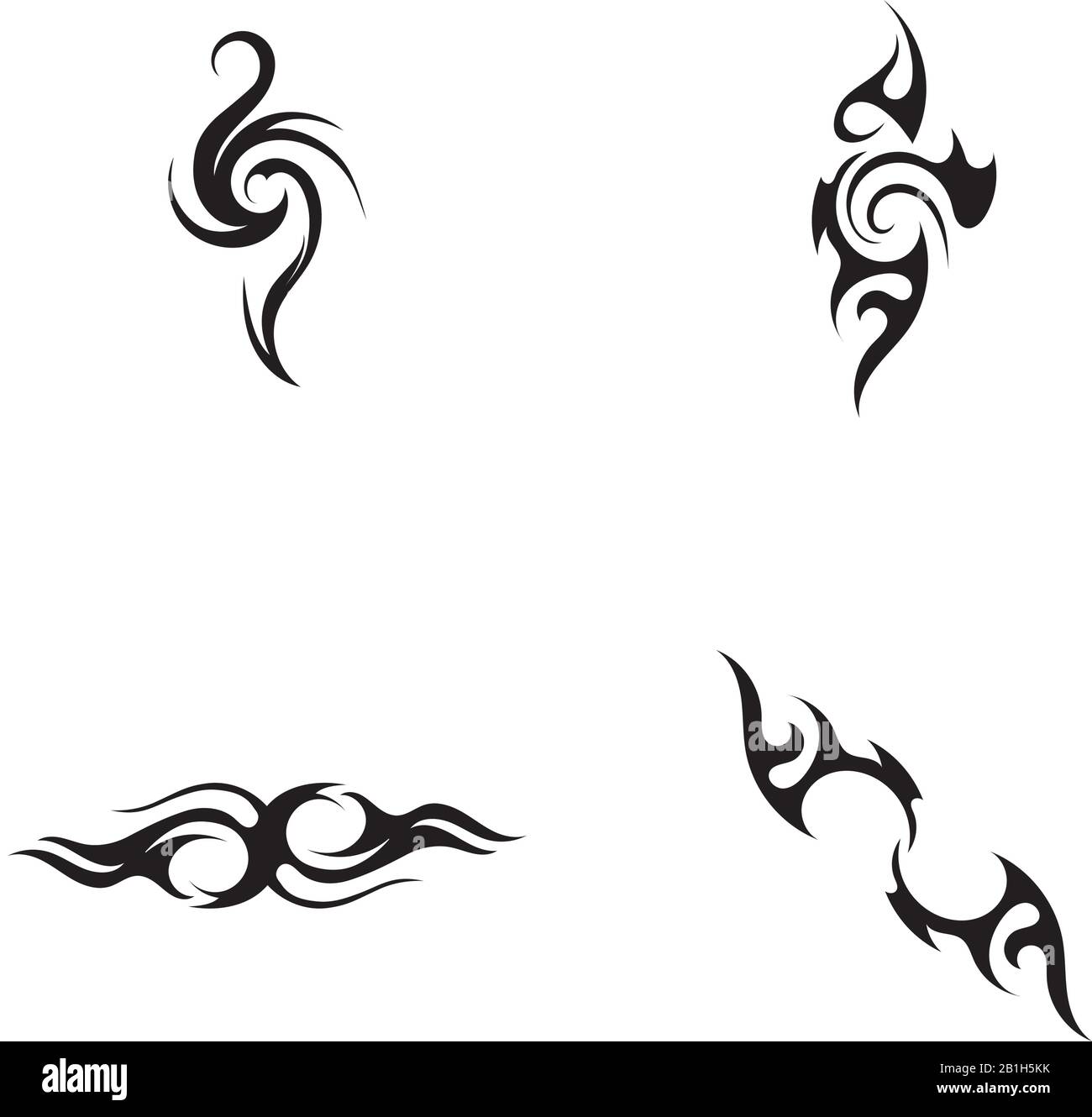 Tribal tattoos. Art tribal tattoo. Vector sketch of a tattoo. Idea for design Stock Vector