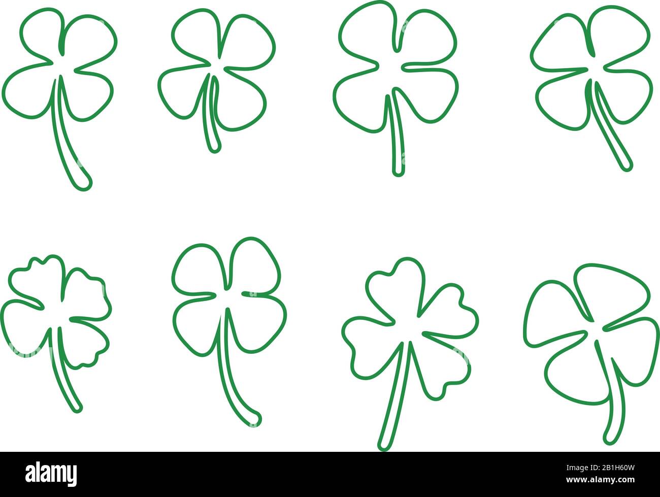 Green Clover Leaf icon Template Design Vector Stock Vector Image & Art ...