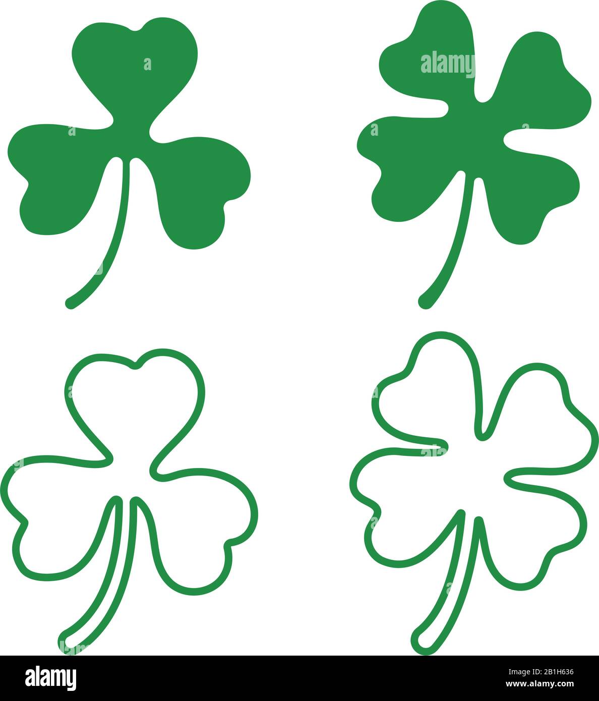 Green Clover Leaf icon Template Design Vector Stock Vector Image & Art ...