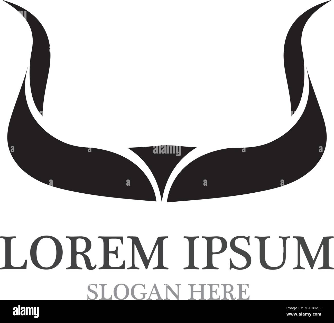 Bull horn logo and symbols template icons app Stock Vector Image & Art Alamy