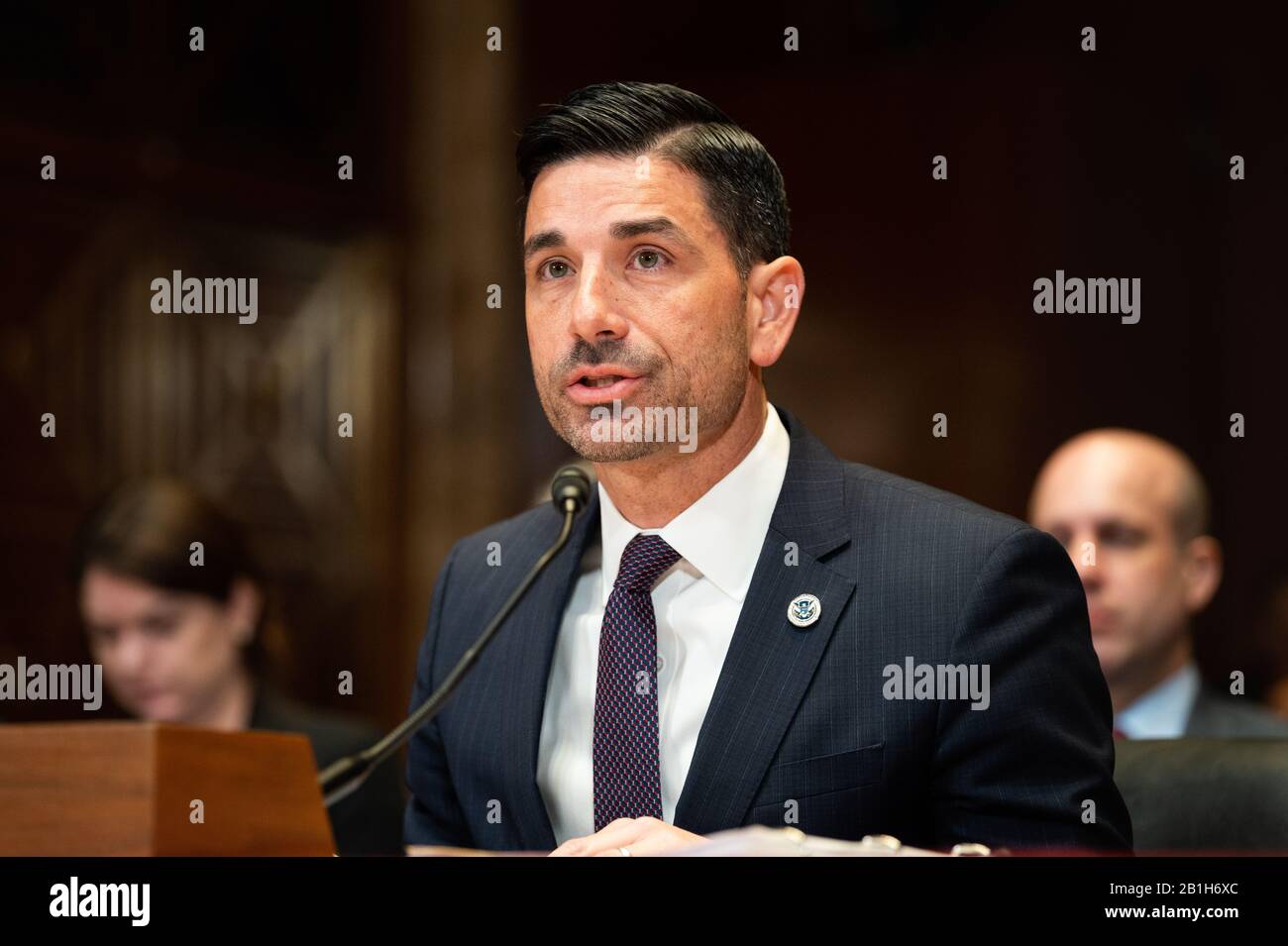 Chad Wolf, Acting Secretary, U.S. Department of Homeland Security, testifying at a hearing of the Senate Appropriations Committee Subcommittee on the Department of Homeland Security. Stock Photo