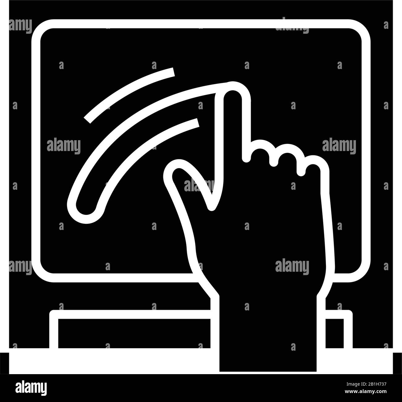 Adaptive technology black icon, concept illustration, vector flat ...