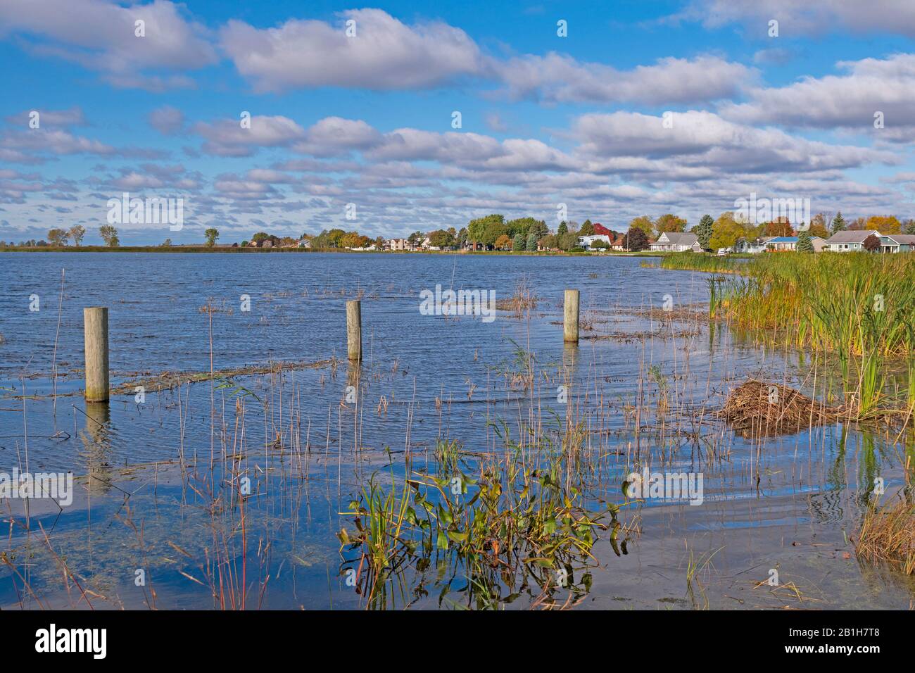 Quiet Cove on Lake Huron in Fall in Michigan Stock Photo Alamy