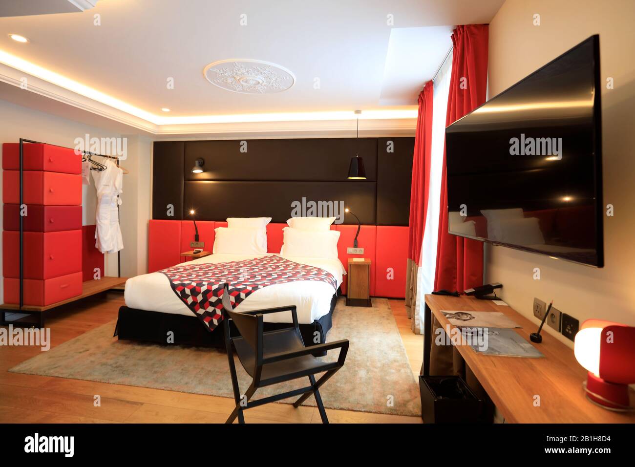 Guess room of Terrass Hotel in Montmartre.Paris.France Stock Photo
