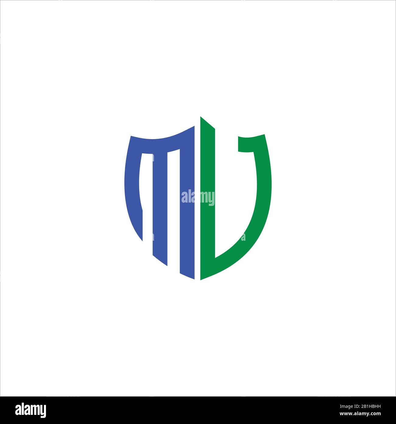 Initial letter mv or vm logo design template Stock Vector Image & Art ...