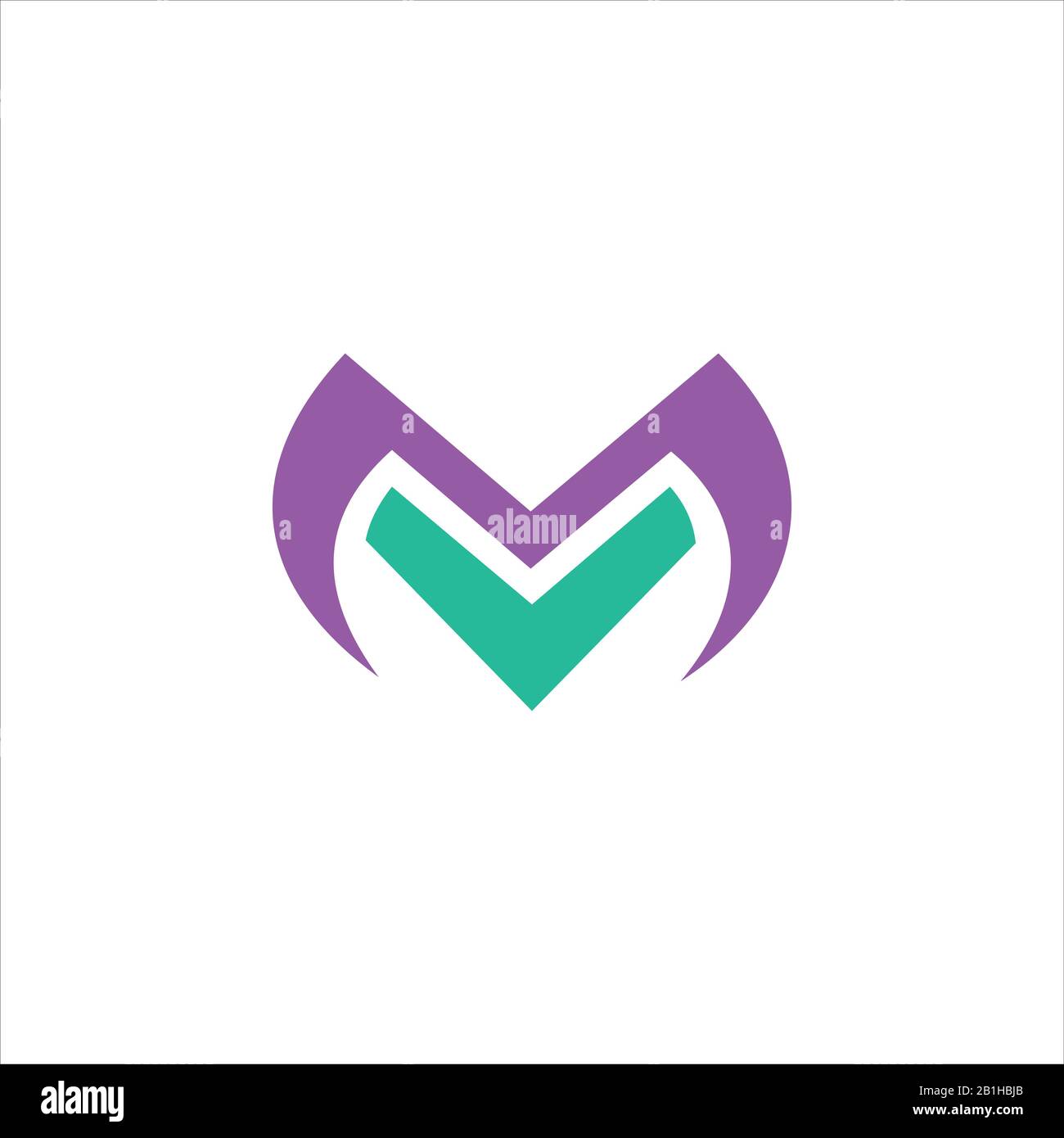 Initial letter mv or vm logo design template Stock Vector Image & Art ...