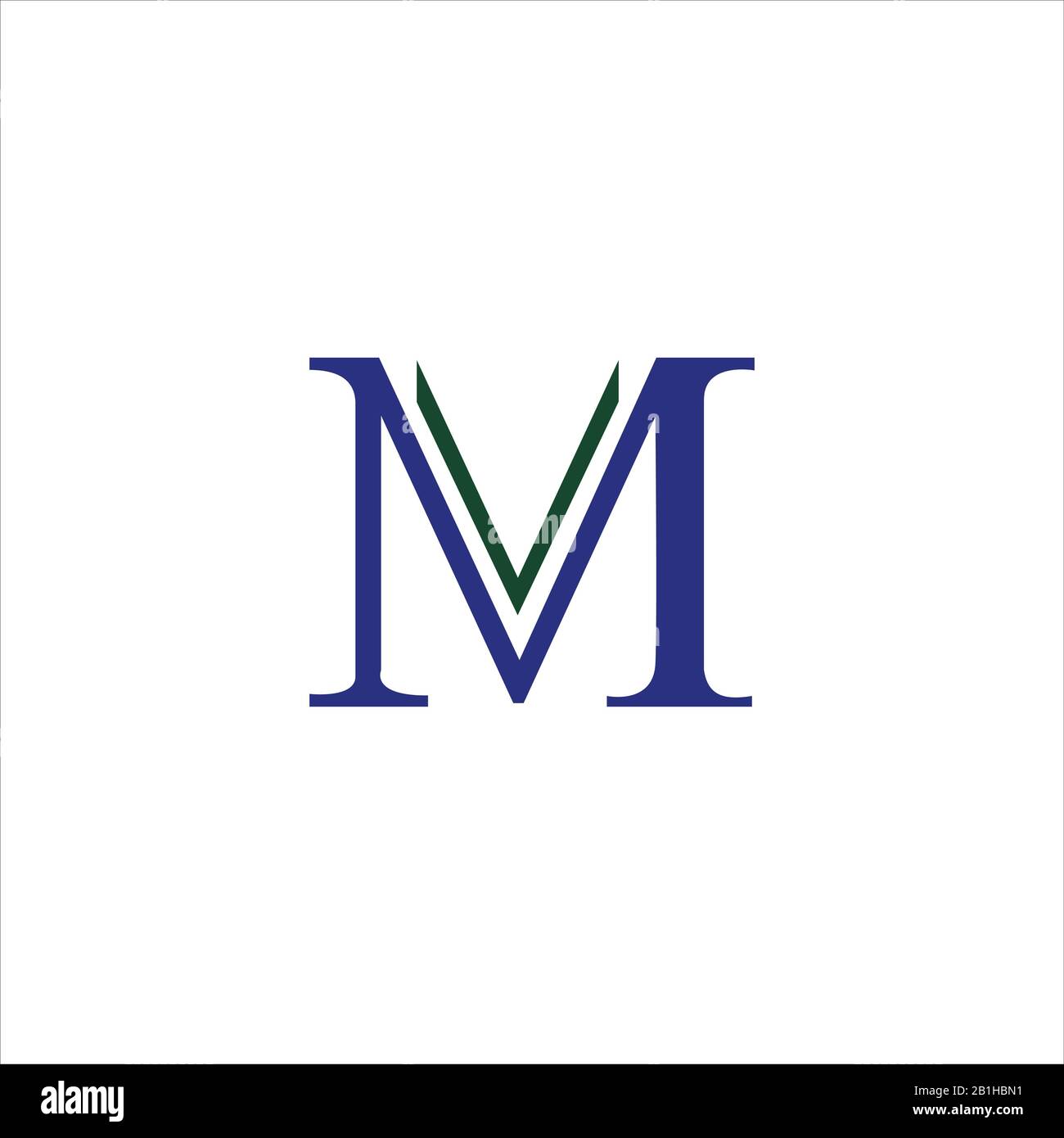 Initial letter mv or vm logo design template Stock Vector Image & Art ...