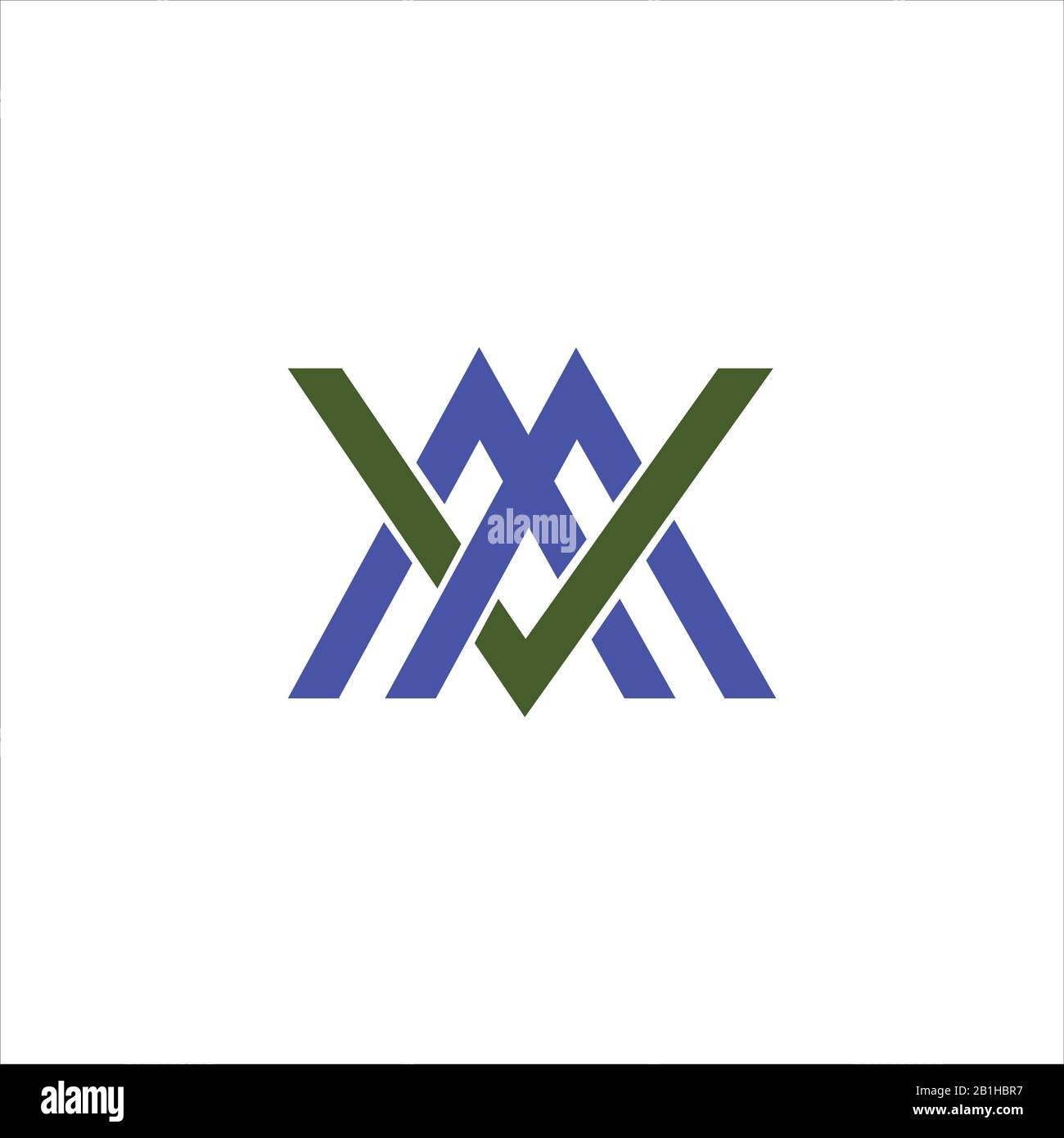 Initial letter mv or vm logo design template Stock Vector Image & Art ...