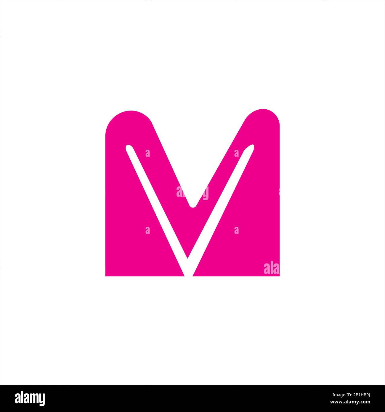 Initial letter mv or vm logo design template Stock Vector Image & Art ...