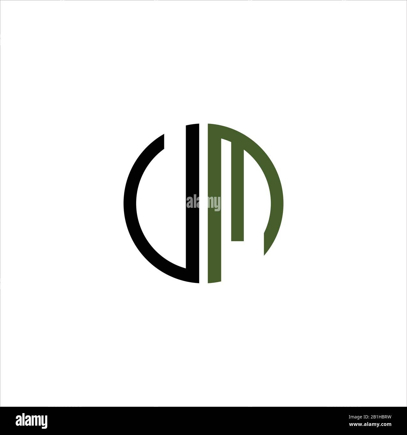 Initial letter mv or vm logo design template Stock Vector Image & Art ...