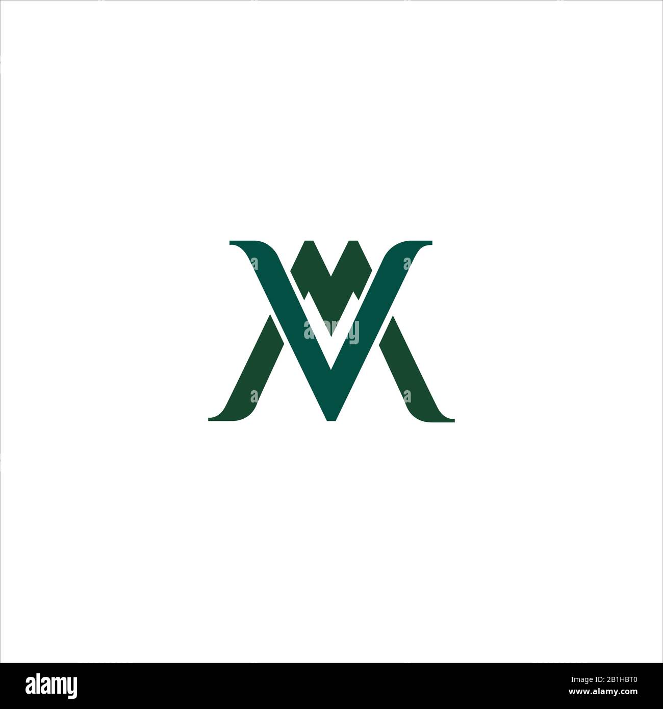 Initial letter mv or vm logo design template Stock Vector Image & Art ...