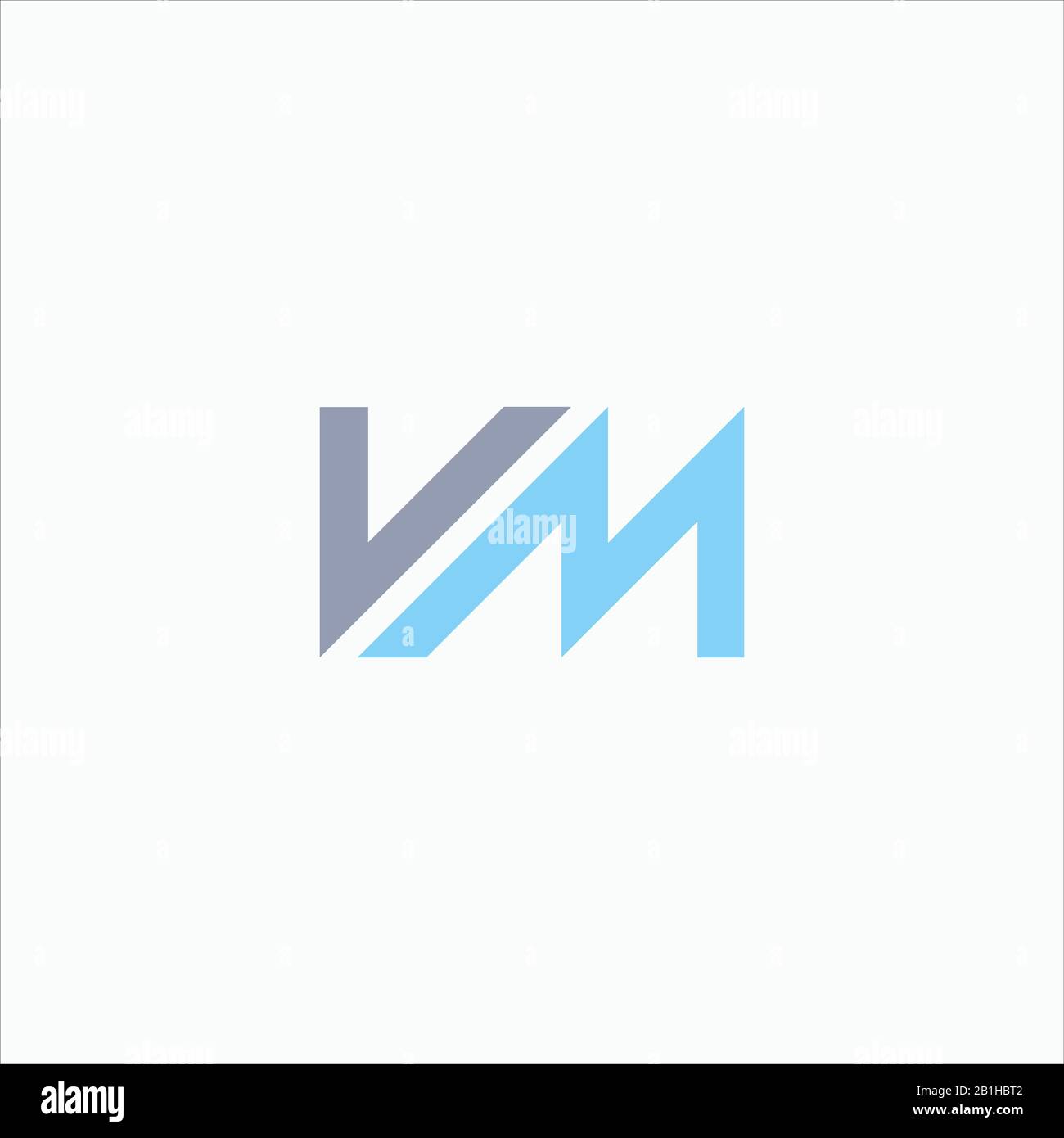 Initial letter mv or vm logo design template Stock Vector Image & Art ...
