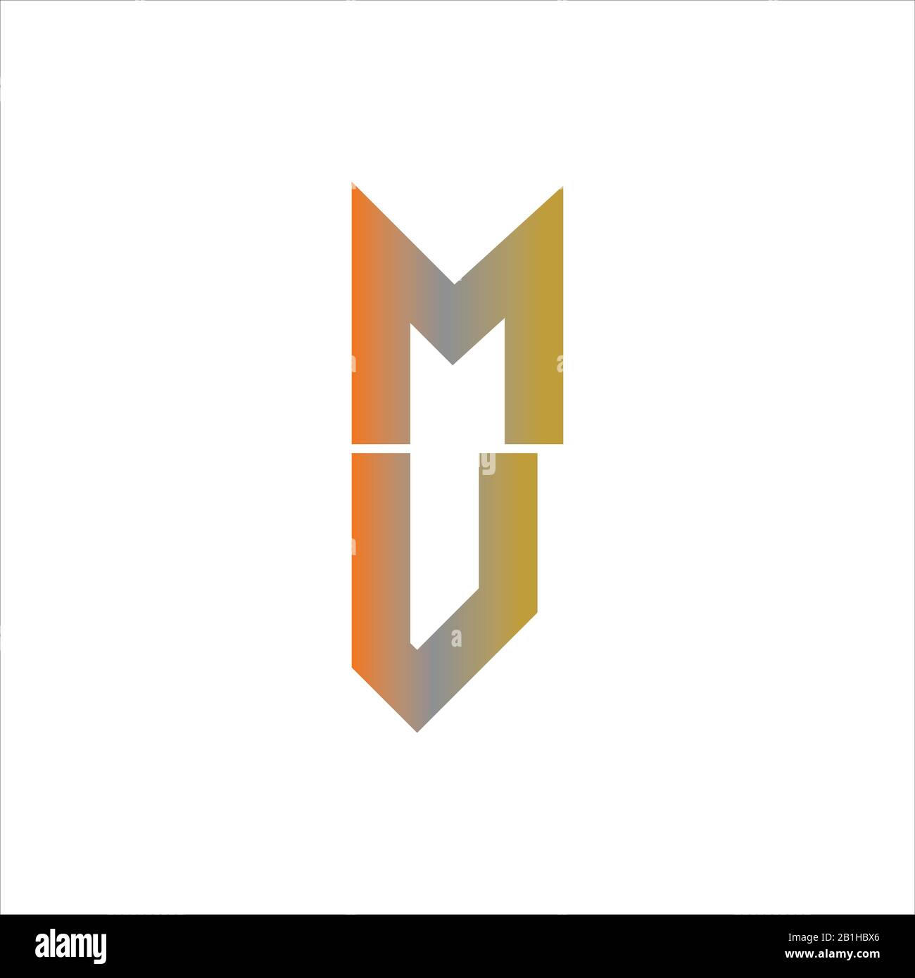 Initial letter mv or vm logo design template Stock Vector Image & Art ...