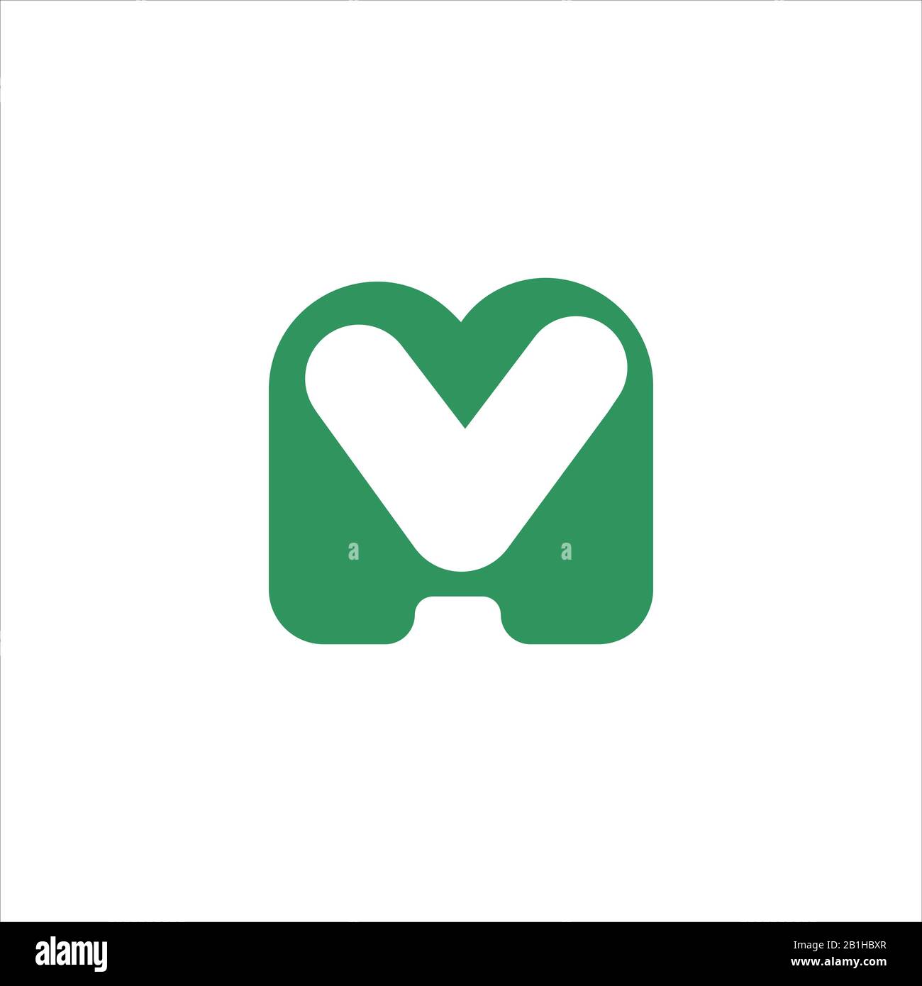Initial letter mv or vm logo design template Stock Vector Image & Art ...